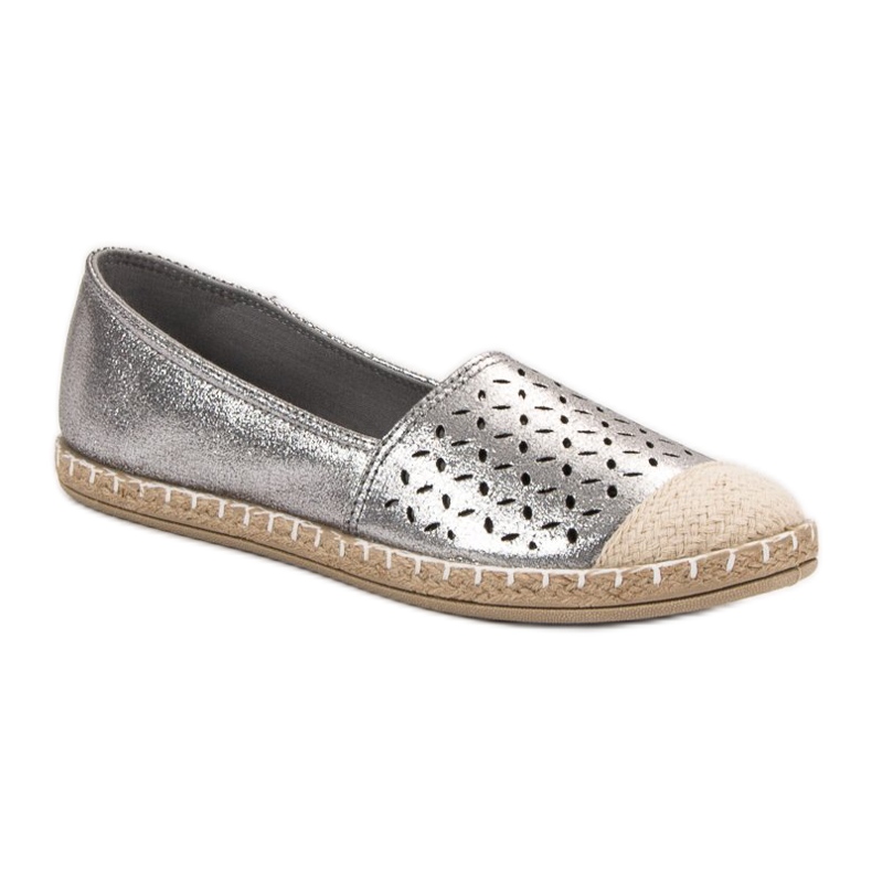 New Tlck Glitter Espadrilles grey 1