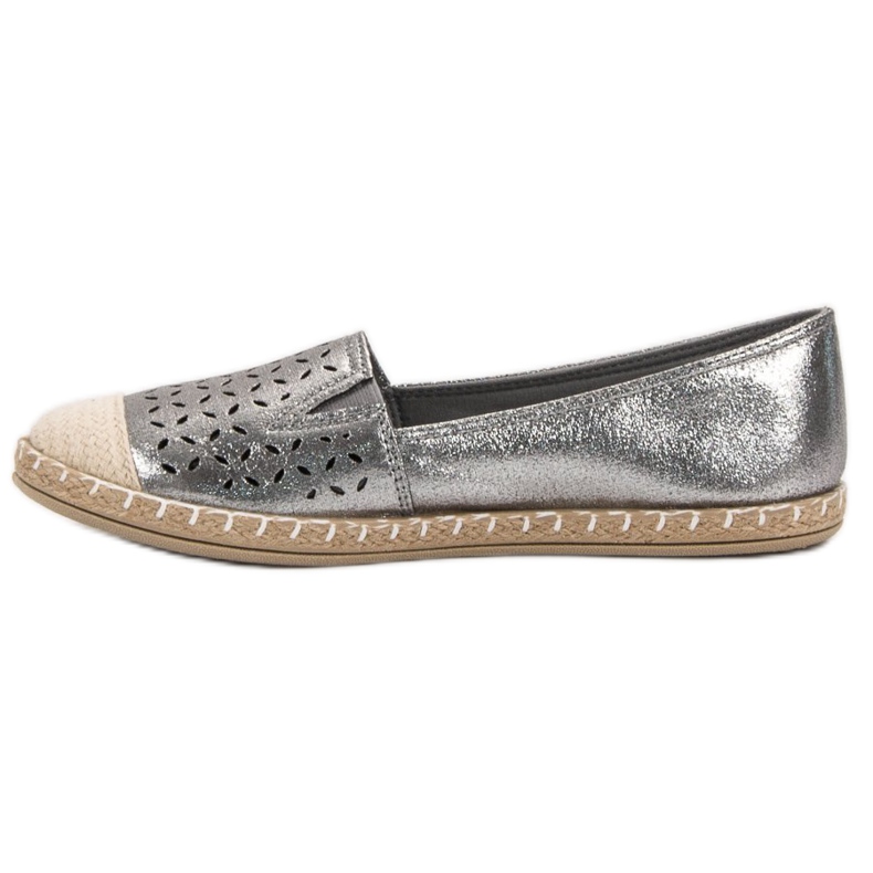 New Tlck Glitter Espadrilles grey 2