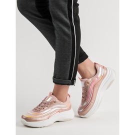 SHELOVET Sneakers On The Platform pink 2