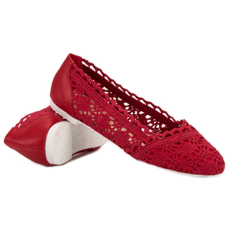 Coura Red Lace Ballerinas 1 Coura Red Lace Ballerinas 1