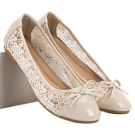 Diamantique Fashionable ballerinas brown 1