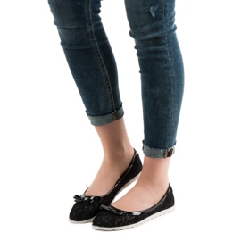 SHELOVET Ballerina With Lace black 1