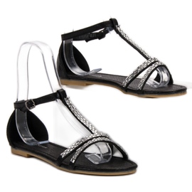 L. Lux. Shoes Flat Sandals black 1
