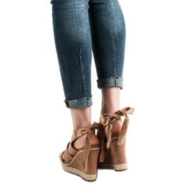 Anesia Paris Wedge Sandals brown 1