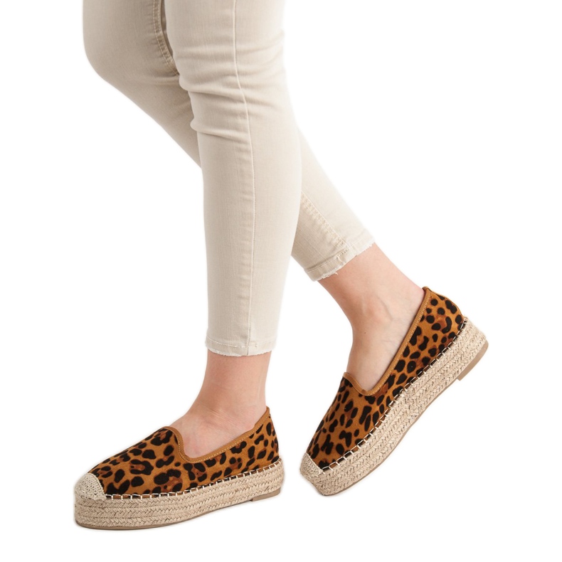Best Shoes Lords on the platform with leopard print brown 2