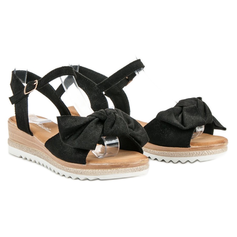 Bello Star Sandals With A Bow black 1
