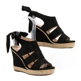 Anesia Paris Wedge Sandals black 4