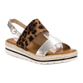 SHELOVET Comfortable sandals brown grey 1 SHELOVET Comfortable sandals brown grey 1