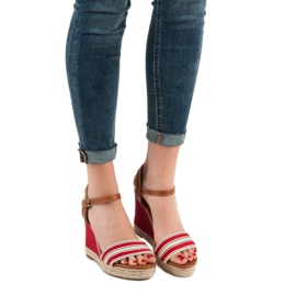 Primavera Casual Wedge Sandals red 2