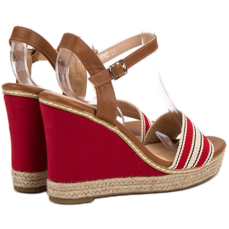 Primavera Casual Wedge Sandals red 1