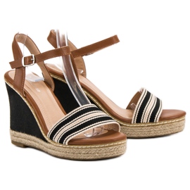Primavera Casual Wedge Sandals black 1