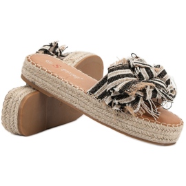 Seastar Striped Slippers brown 1