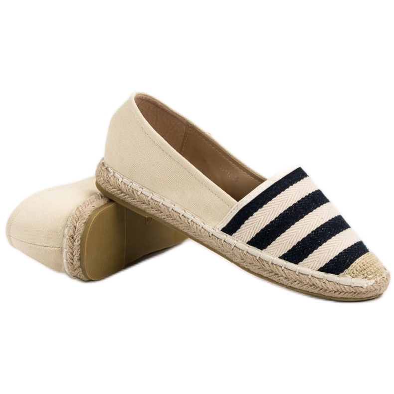 BELLAMILA Striped Espadrilles brown 1