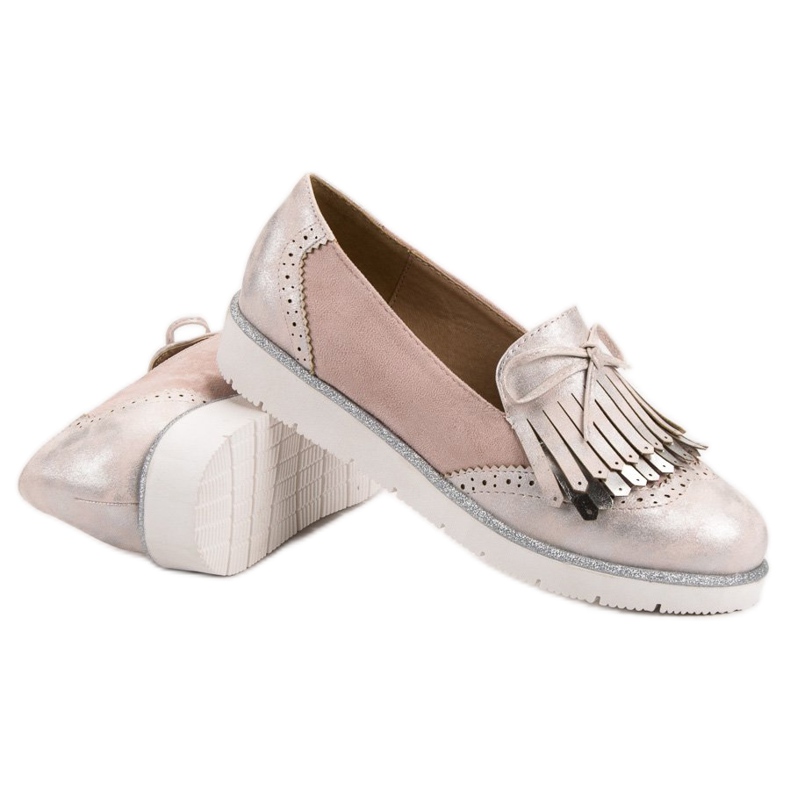 Balada Loafers with fringes pink 1
