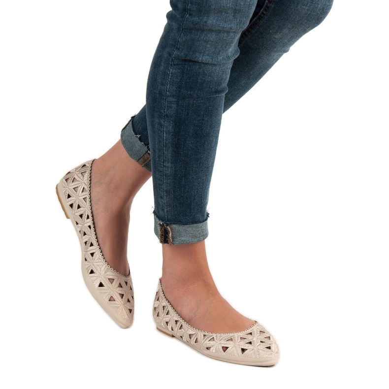 Openwork VICES ballerinas beige 2