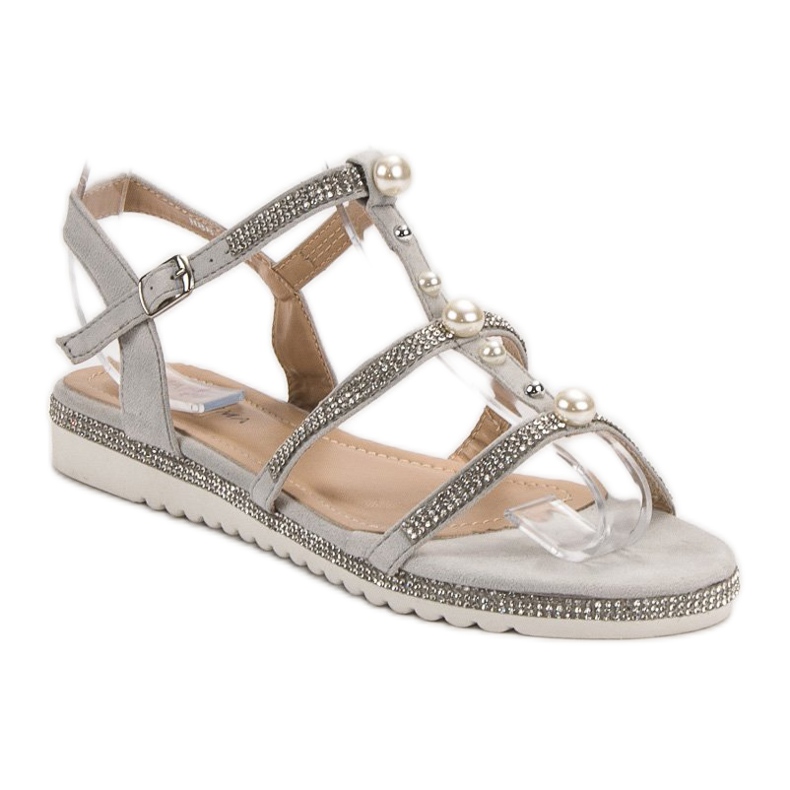 GUAPISSIMA Sandals With Pearls grey 2