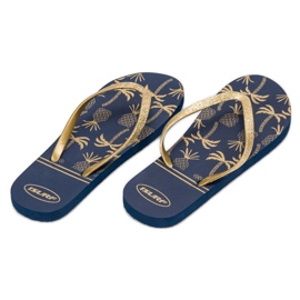 SHELOVET Light flip-flops blue yellow 1