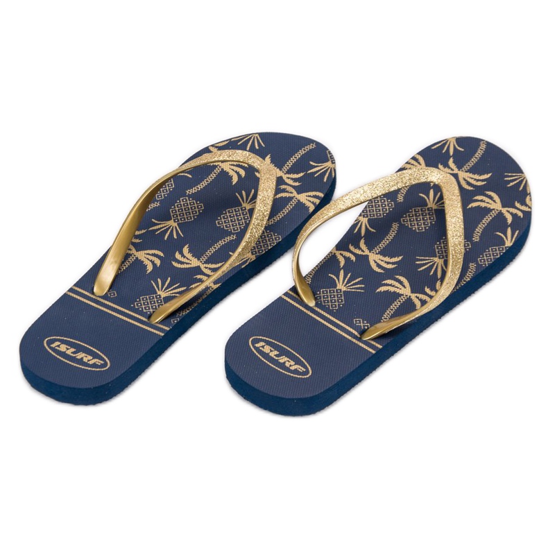 SHELOVET Light flip-flops blue yellow 1