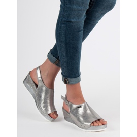 Filippo Leather Clad Sandals grey 2