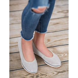 Filippo Leather ballerinas grey 2