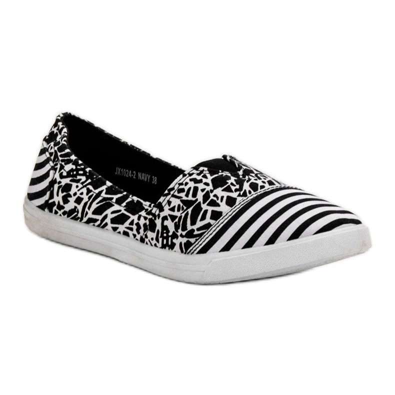 Sweet Shoes Slipons With A Pattern white black 1