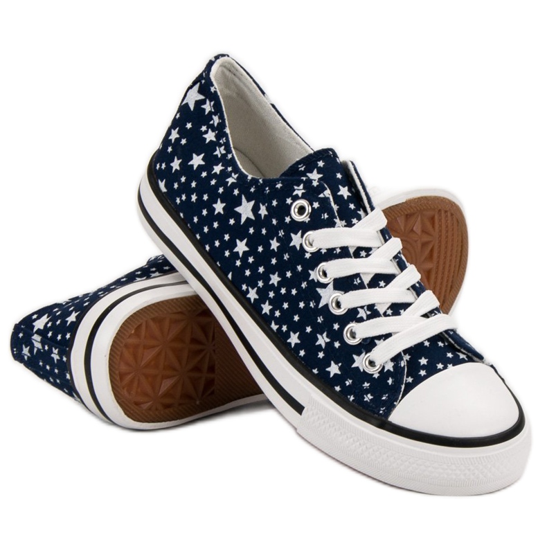 J. Star Navy Blue Sneakers With Stars 1 J. Star Navy Blue Sneakers With Stars 1