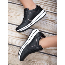 SHELOVET Black Sport Shoes 2
