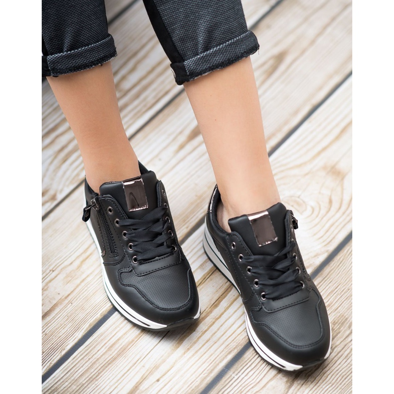 SHELOVET Black Sport Shoes 1