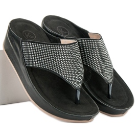 Kylie Wedge Flip-Flops black 2