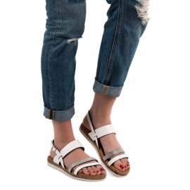 SHELOVET Sandals With Cubic Zirconia white 2