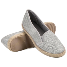 SHELOVET Silver Slip-On Sneakers grey 1
