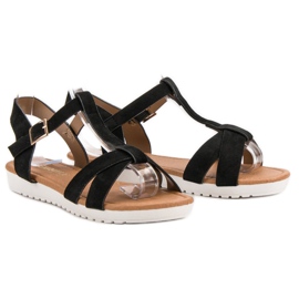 EXQUILY Classic Suede Sandals black 1 EXQUILY Classic Suede Sandals black 1