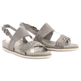Evento Gray Openwork Sandals grey 2