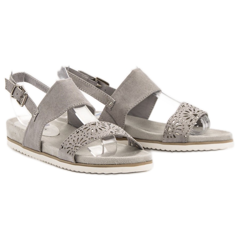 Evento Gray Openwork Sandals grey 2