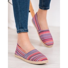 McKey Striped Espadrilles brown red blue 2