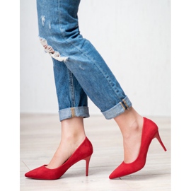 Jumex Suede heels red 1