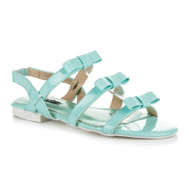 Vices Lacquered Sandals With Bows green 2