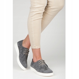 Vinceza Leather sports shoes grey 1