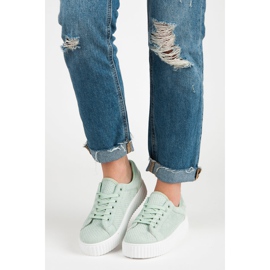 Seastar Suede Sneakers On The Platform green 1