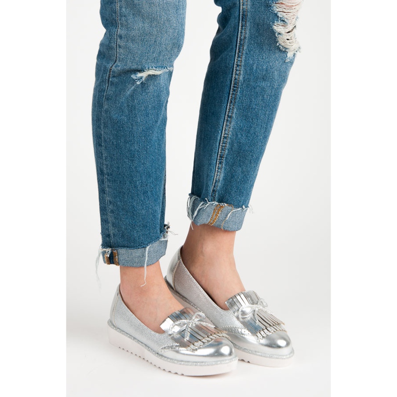 Moccasins on the VICES platform grey 1