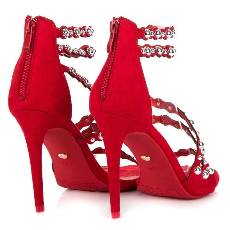 Seastar High Heels Sandals Fastened With A Zipper red 1