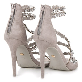 Seastar High Heels Sandals Fastened With A Zipper grey 1