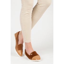Velor ballerinas brown 2