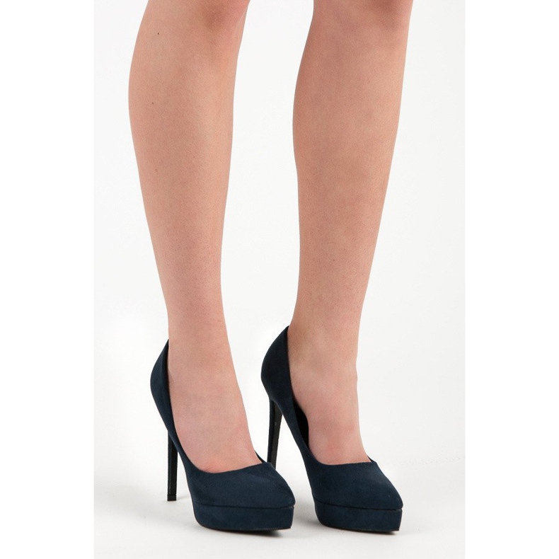 Bestelle Suede Heels On The Platform blue 1