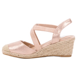 SHELOVET Wedge Espadrilles pink 1
