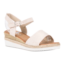 SDS Beige Sandals With Glitter 2