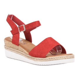 SDS Red Sandals With Glitter 1