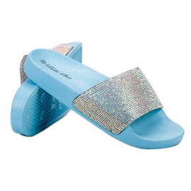 Bello Star Slippers With Crystals blue 1 Bello Star Slippers With Crystals blue 1