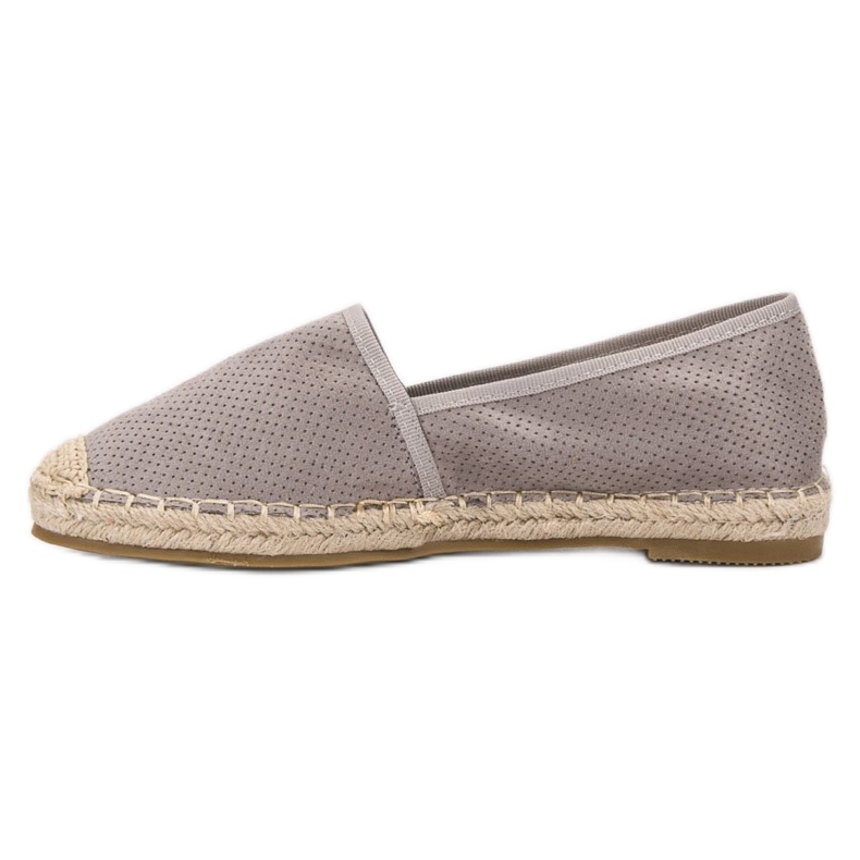 Ideal Shoes Suede Slip-On Shoes grey 1