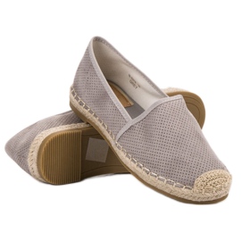 Ideal Shoes Suede Slip-On Shoes grey 2